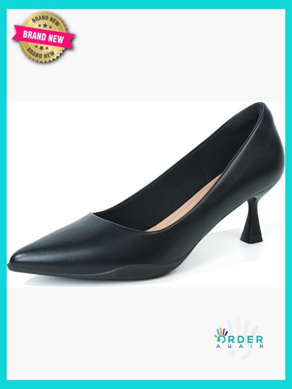 Pumps Mid Heel Dress Shoes Work Heels Comfortable Block Heel Round Toe